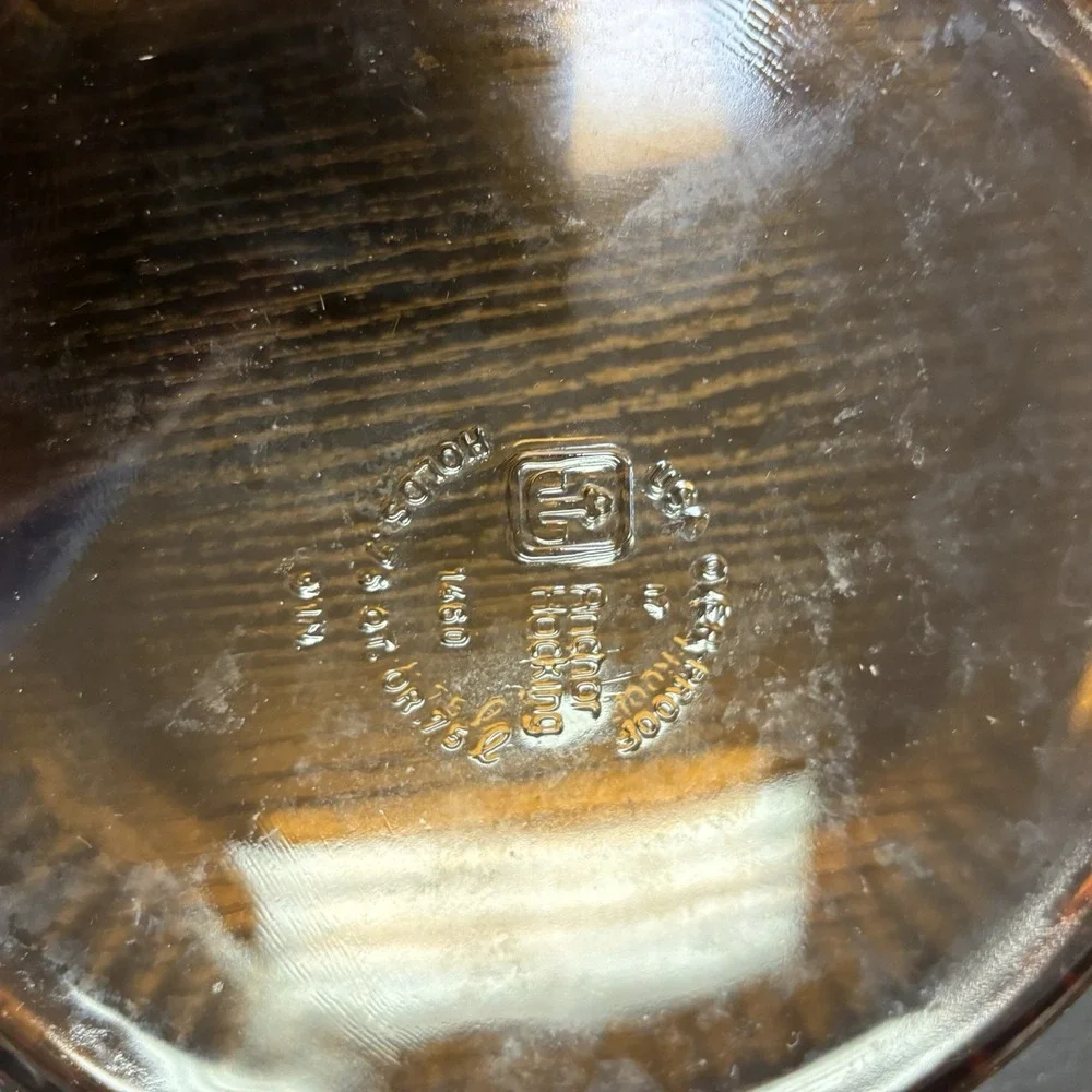 Anchor Hocking Fire King 9 inch Pie Plate Dish #1460‎ Amber Brown Glass Ribbed✅